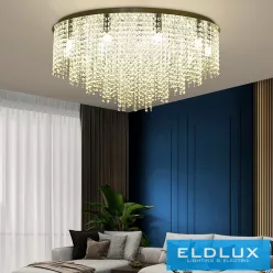   ELDLUX ELDILEN kristályüveg mennyezeti lámpa Ø800 E14×17