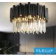 ELDLUX Kristály üveg mennyezeti lámpa E14×12 D550x300mm Fekete