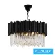 ELDLUX Kristály üveg csillár E14×4 D300x300x1200mm Fekete