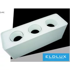   UNIVERSO Falon kívüli spotlámpa 3xPAR16 foglalat nélkül IP20 Fehér 298x88x110mm