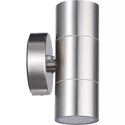   POLUX 208835 OLIMP Modern Kültéri Fali Lámpa Ezüst GU10 IP44