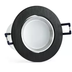   POLUX 301833 MOON Kültéri Mennyezetbe Építhető Lámpa Fekete LED IP40