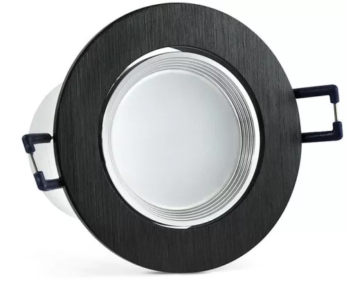 POLUX 301833 MOON Kültéri Mennyezetbe Építhető Lámpa Fekete LED IP40