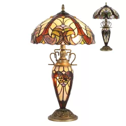   Prezent TIFFANY XX. 1702 Asztali lámpa 2x60W/E27|1x7W/E14 IP20