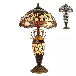   Prezent TIFFANY XXII. 1710 Asztali lámpa 2x60W/E27|1x7W/E14 IP20