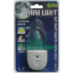 éjjeli fény gyerekeknek zöld színű vázzal és testtel beltéri használatra prezent-1612 - moretti.hu