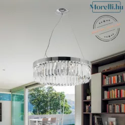 függesztett lámpa króm színű vázzal és kristály testtel beltéri használatra patrizia_volpato-5085-s80-t1 - moretti.hu