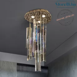 függesztett lámpa bronz színű vázzal és üveg testtel beltéri használatra patrizia_volpato-7700-s110-fume - moretti.hu