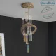 függesztett lámpa pezsgő színű vázzal és üveg testtel beltéri használatra patrizia_volpato-7700-s180-clear - moretti.hu