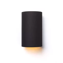   RENDL RON W 15/25 fali lámpa Polycotton fekete/arany fólia 230V LED E27 15W