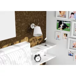 RENDL JERSEY fali lámpa fehér króm 230V LED E27 15W