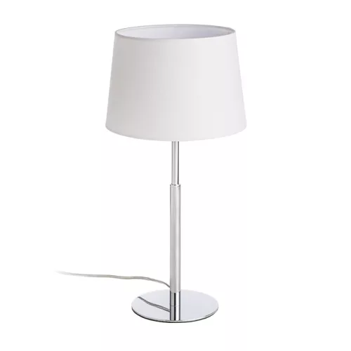 RENDL BROADWAY asztali lámpa fehér króm 230V LED E27 15W