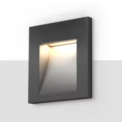  RENDL TESS SQ süllyesztett lámpa ezüstszürke 230V LED 3W IP54 3000K