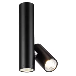   RENDL BOGARD TWIN mennyezeti lámpa matt fekete 230V LED 2x5W 40° 3000K