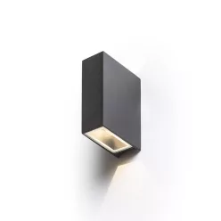RENDL UKKO fali lámpa fekete 230V LED 2x3W 55° IP54 3000K