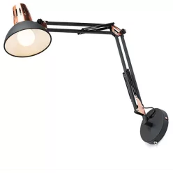 RENDL ANTE fali lámpa fekete réz 230V LED E27 15W