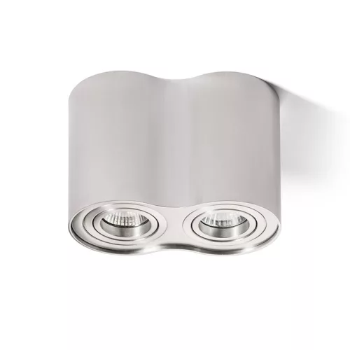 RENDL MILANO II mennyezeti lámpa szálcsiszolt alumínium 230V GU10 2x35W