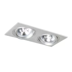   RENDL PASADENA G53 SQ II szálcsiszolt alumínium 230V LED G53 2x15W