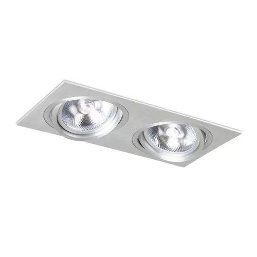 RENDL PASADENA G53 SQ II szálcsiszolt alumínium 230V LED G53 2x15W
