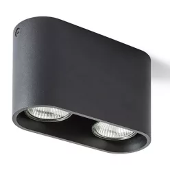   RENDL MANTOVA II mennyezeti lámpa matt fekete 230V LED GU10 2x7W