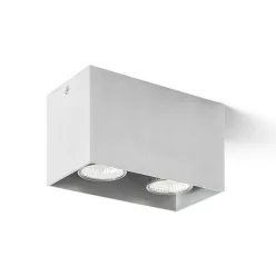   RENDL AGATE II mennyezeti lámpa szálcsiszolt alumínium 230V LED GU10 2x7W