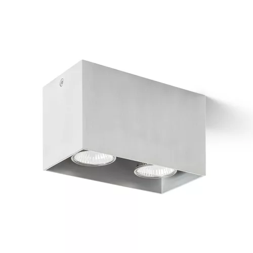 RENDL AGATE II mennyezeti lámpa szálcsiszolt alumínium 230V LED GU10 2x7W