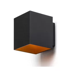   RENDL TRIP SQ fali lámpa matt fekete/aranysárga 230V LED G9 5W