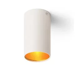   RENDL TUBA mennyezeti lámpa matt fehér/aranysárga 230V LED GU10 7W