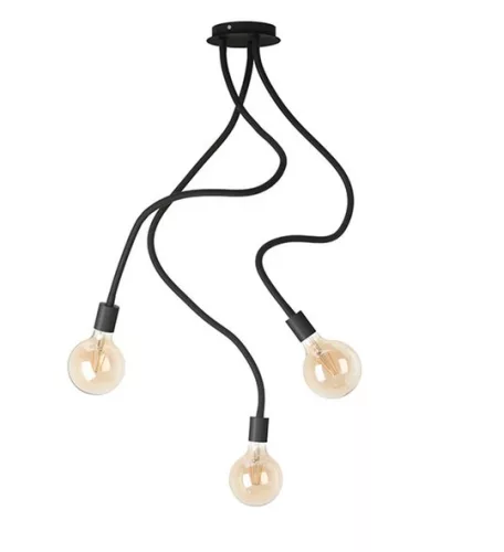 RENDL LOYD E27 III függőlámpa fekete 230V LED E27 3x15W