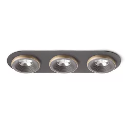   RENDL SHARM R III süllyesztett lámpa barna/gyöngyházarany 230V LED 3x10W 24° 3000K
