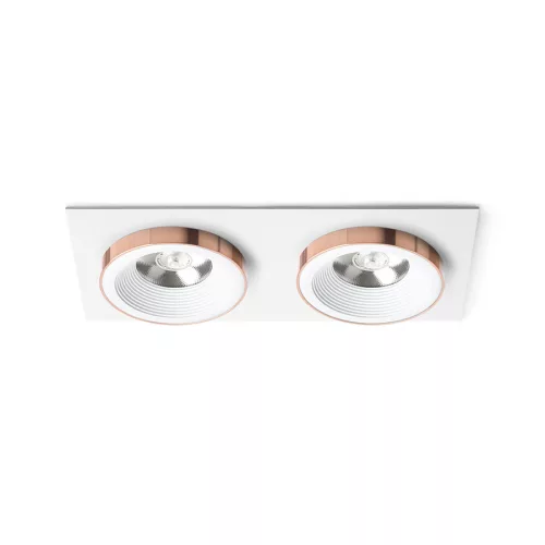 RENDL SHARM SQ II süllyesztett lámpa fehér réz 230V LED 2x10W 24° 3000K