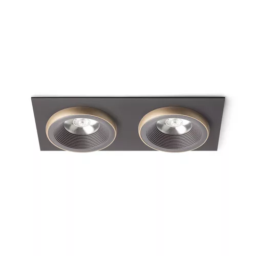 RENDL SHARM SQ II süllyesztett lámpa barna/gyöngyházarany 230V LED 2x10W 24° 3000K