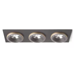   RENDL SHARM SQ III süllyesztett lámpa barna/gyöngyházarany 230V LED 3x10W 24° 3000K