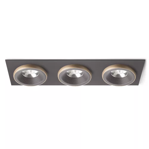 RENDL SHARM SQ III süllyesztett lámpa barna/gyöngyházarany 230V LED 3x10W 24° 3000K