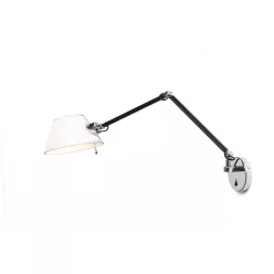   RENDL MONTANA fali lámpa fehér/fekete króm 230V LED E27 11W