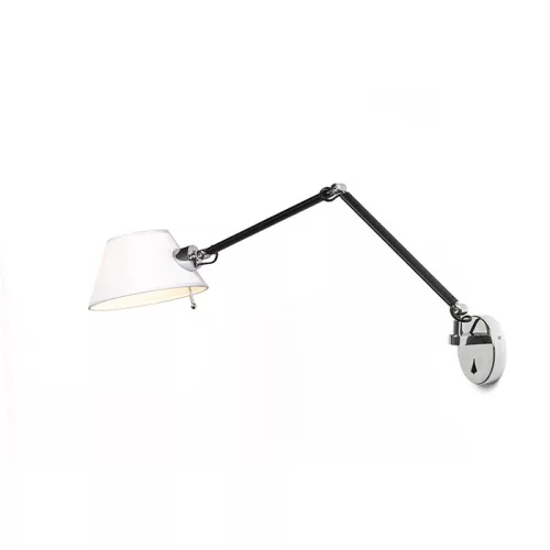 RENDL MONTANA fali lámpa fehér/fekete króm 230V LED E27 11W