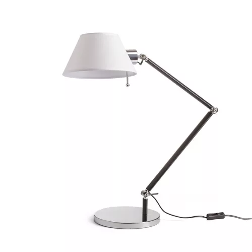 RENDL MONTANA asztali lámpa fehér/fekete króm 230V LED E27 11W
