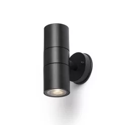  RENDL SORANO II fali lámpa fekete műanyag 230V LED GU10 2x8W IP44