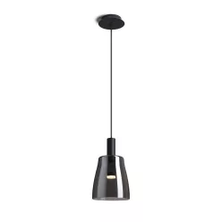   RENDL BELLINI M LED függőlámpa fekete füstös üveg 230V LED 5W 30° 3000K