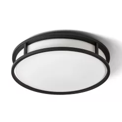   RENDL GRANDE LED 35 mennyezeti lámpa opálüveg/fekete 230V LED 24W IP44 3000K