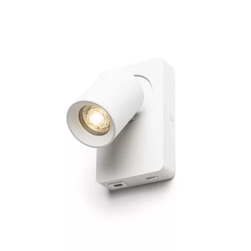 RENDL VOLTERA USB nástěnná bílá 230V LED GU10 9W