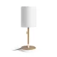 RENDL KEITH/RON 15/20 asztali lámpa USB-vel Polycotton fehér/bükk 230V LED E27 15W
