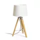 RENDL ALVIS/AMBITUS 30 asztali lámpa Polycotton fehér/bambusz 230V LED E27 15W