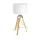 RENDL ALVIS/RON 40 asztali lámpa Polycotton fehér/bambusz 230V LED E27 15W