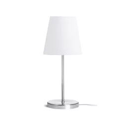   RENDL NYC/CONNY 15/15 asztali lámpa Polycotton fehér/nikkel 230V LED E27 11W