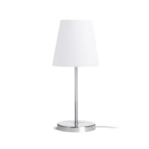 RENDL NYC/CONNY 15/15 asztali lámpa Polycotton fehér/nikkel 230V LED E27 11W
