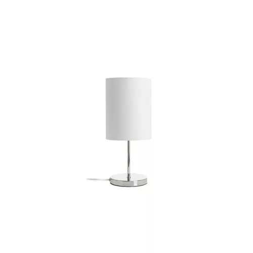 RENDL NYC/RON 15/20 asztali lámpa Polycotton fehér/króm 230V LED E27 15W