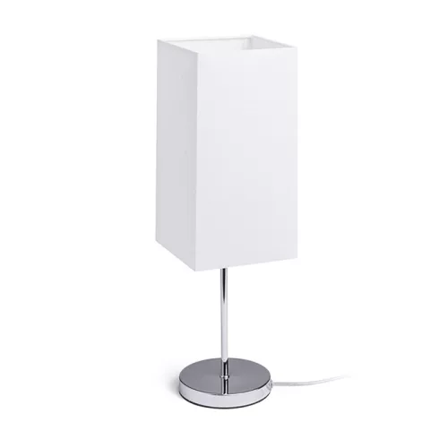 RENDL NYC/TEMPO 15/30 asztali lámpa Polycotton fehér/króm 230V LED E27 15W