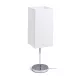 RENDL NYC/TEMPO 15/30 asztali lámpa Polycotton fehér/króm 230V LED E27 15W
