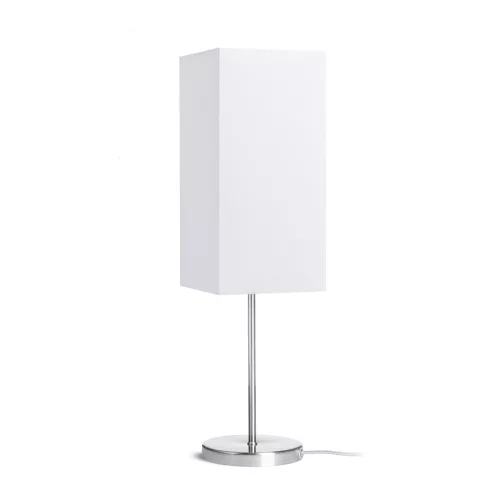 RENDL NYC/TEMPO 15/30 asztali lámpa Polycotton fehér/nikkel 230V LED E27 15W